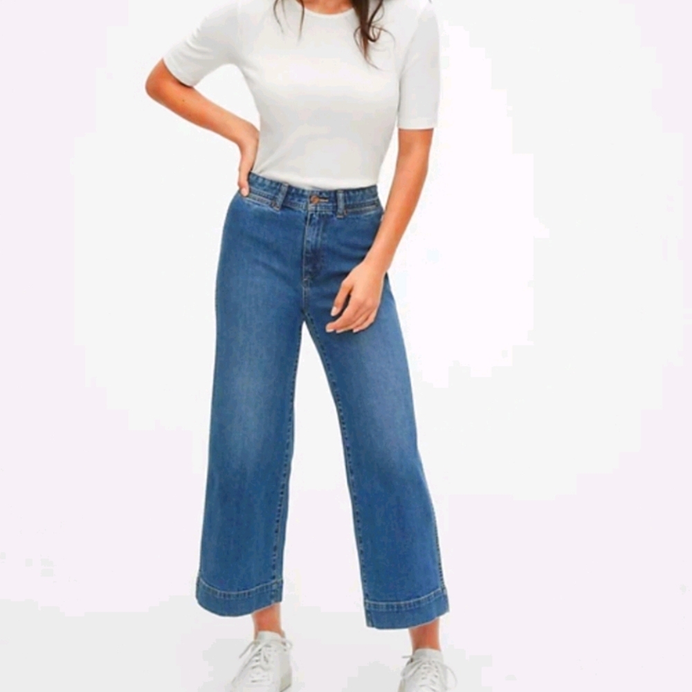 GAP High waisted denim, Wide-leg opening